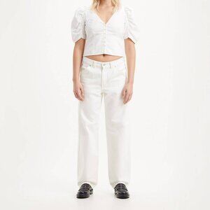 Women's Levi’s Premium Dad Utility Off White Jeans Size 28x30